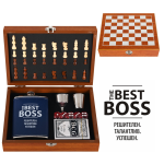 Комплект манерка с шах и аксесоари "The best BOSS"