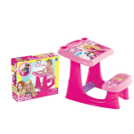 Детски ученически чин розов с пейка Barbie