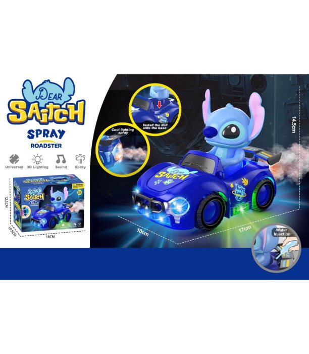 Играчка кола Stitch с LED светлини и спрей ефект Какво представлява играчката кола Stitch с LED светлини и спрей ефект Играчката кола Stitch с LED светлини и спрей е атрактивна детска играчка, която комбинира движение, светлина, звук и визуален воден ефект. На самата кола е разположена фигурка на Stitch, който „кара“ автомобила, което прави играта още по-реалистична и вълнуваща за децата. Колата е създадена така, че да привлича вниманието чрез ярки LED светлини, динамични звуци и безопасен воден спрей ефект, който наподобява пара и излиза от предната част на автомобила. Как се играе с играчката кола Stitch Играта е интуитивна и подходяща за малки деца: добавя се малко вода в предвидения отвор при включване колата започва да се движи активират се LED светлините и звуковите ефекти от предната част се появява воден спрей ефект, който създава впечатляваща визия Колата се движи самостоятелно и при достигане на препятствие променя посоката си, което поддържа интереса на детето и удължава времето за игра. Защо Stitch е върху самата кола Фигурката на Stitch е част от дизайна на автомобила, а не само върху опаковката. Това прави играчката още по-желана, тъй като детето вижда любимия герой по време на цялата игра. Stitch е поставен в шофьорската част и изглежда сякаш управлява колата, което стимулира въображението и ролевата игра. Ползи за детето Играта с играчка кола Stitch с LED светлини подпомага: развитието на въображението зрителната координация разбирането на причина–следствие активната игра и движението Подходяща е както за самостоятелна игра, така и за игра с приятели, у дома или навън през топлите месеци. Защо децата я харесват толкова много Комбинацията от движение, светлина, звук и воден ефект прави тази кола „жива“ в детските очи. LED светлините я правят впечатляваща дори при по-слабо осветление, а спрей ефектът добавя неочакван „уау“ момент при всяко включване. Технически характеристики Тип продукт: играчка кола Герой: Stitch (фигурка върху колата) Ефекти: LED светлини, звук, воден спрей ефект Функции: движение, промяна на посоката при препятствие Материал: пластмаса Захранване: батерии (не са включени, ако не е упоменато друго) Подходяща възраст: 3+ години Размери: приблизително 17 х 10 х 14.5 см (по снимка) Подходящ подарък за подарък за 3-годишно дете подарък за 4-годишно дете подарък за 5-годишно дете подарък за 6-годишно дете изненада за имен ден или рожден ден 👉 Интерактивни играчки за деца https://shopmamabebe.eu/produkt-kategoriya/%d0%b8%d0%bd%d1%82%d0%b5%d1%80%d0%b0%d0%ba%d1%82%d0%b8%d0%b2%d0%bd%d0%b8-%d0%b8%d0%b3%d1%80%d0%b0%d1%87%d0%ba%d0%b8/ Там ще откриете още идеи за активна игра, които развиват въображението и носят истинска радост. 📞 Поръчки и въпроси Имате нужда от бърза консултация или помощ с избора? Обадете се директно: 0896944003 👍 Последвайте ни във Facebook Следете Онлайн магазин Мама&Бебе за нови продукти, промоции и идеи за подаръци: 👉 https://www.facebook.com/mamaandbabystore Онлайн магазин Мама&Бебе – подбираме интерактивни детски играчки, които се харесват на децата и се избират с доверие от родителите.
