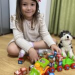 Влакче с кубчета "Динозавър"