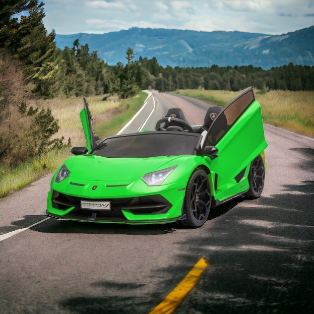 Lamborghini Aventador SVJ Green - Акумулаторна Кола за Деца - Image 5