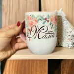 Подарък за мама с чаша, лъжичка и чаена свещ