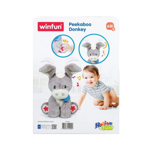 WINFUN Забавно музикално магаренце PEEKABOO – безопасност и забавление за вашето дете Търсите перфектната играчка, която комбинира безопасност, забавление и образователна стойност? WINFUN Забавно музикално магаренце PEEKABOO е създадено, за да радва малките изследователи! Какво представлява WINFUN Забавно музикално магаренце PEEKABOO? Това сладко плюшено магаренце е не само мека и приятна на допир играчка, но и интерактивен приятел, който ще направи времето на вашето дете още по-забавно. Изработено с мисъл за безопасността и развитието на децата, магаренцето предлага: Два режима на игра: Дневен режим: С включени забавни фрази и тематични песни, които ще накарат вашето дете да се усмихне. Нощен режим: С успокояващи приспивни песни и фрази за лягане, които ще помогнат на детето ви да се отпусне преди сън. Интерактивни функции: Натиснете бутона, за да видите как магаренцето повдига и спуска ушите си – истинско вълшебство за малките! Защо вашето дете ще обикне това магаренце? Стимулира сетивата: Музиката и звуците развиват слуховото възприятие. Движението на ушите стимулира любопитството и зрителното внимание. Безопасност на първо място: Изработено от висококачествени материали, които са напълно безопасни за игра и не съдържат вредни вещества. Подходящо за различни възрасти: Идеално за деца над 6 месеца, независимо дали са момчета или момичета. Образователна стойност: Забавните фрази и песни развиват речта и разпознаването на звуци. Интерактивните функции насърчават координацията между очите и ръцете. Характеристики на WINFUN Забавно музикално магаранце PEEKABOO: Марка: WinFun Модел номер: 1002 Баркод: 4895038510029 Възрастова група: Над 6 месеца Размери: 26.5x36.5x18 см (един артикул) Тегло: 4.64 кг (кашон) Номенклатурен номер: 1011356 Ползи от WINFUN Забавно музикално магаренце PEEKABOO: Развива слуха и сетивното възприятие чрез забавни и успокояващи звуци. Насърчава развитието на моториката чрез интерактивните функции. Спомага за изграждането на навици – с нощния режим детето се учи да се подготвя за сън. Забавен и образователен подарък, който ще стане любимият приятел на всяко дете. Как да поръчате Музикално магаренце PEEKABOO? 📞 Телефон за връзка: 0896944003 🌐 Онлайн магазин: shopmamabebe.eu 📌 Следете ни за още невероятни играчки: Mama & Baby Store Отзиви от клиенти ЗА WINFUN Забавно музикално магаранце PEEKABOO⭐⭐⭐⭐⭐ Иванка Димитрова: "Магаренцето е невероятно! Музиката и движенията на ушите забавляват сина ми с часове. Супер покупка!" Георги Петров: "Играчката е не само забавна, но и много полезна за успокояване на детето преди сън. Препоръчвам!" Мария Иванова: "Малката ми обожава магаренцето! Много мекичко и с чудесни песнички. 👉 Подарете на вашето дете най-доброто – поръчайте сега и се насладете на безкрайни часове забавление! Още страхотни играчки от WINFUN! 🎉 Разгледайте нашата селекция от иновативни и забавни играчки WINFUN, създадени с грижа за безопасността и развитието на вашето дете! 🍼✨ 🌟 Открийте разнообразие от продукти: ✅ Музикални и интерактивни играчки. ✅ Играчки за стимулиране на сетивата и координацията. ✅ Перфектни подаръци за деца на различни възрасти. 👉 Вижте всички предложения тук: Играчки WINFUN 📌 Не забравяйте да следите нашия Facebook за нови продукти и промоции: Mama & Baby Store 📞 Телефон за връзка: 0896944003 🎁 Подари радост и смях с играчките WINFUN!