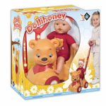 Количка с кукла и мече за бутане Dollihoney LT