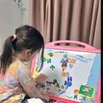 Двустранна магнитна дъска с български букви и цифри