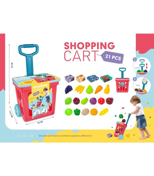 Детска пазарска кошница за бутане с храни – Shopping Cart 21 части Какво представлява детската пазарска кошница за бутане с храни Детска пазарска кошница за бутане с храни – Shopping Cart 21 части е забавна и образователна играчка, вдъхновена от реалните кошници в големите хипермаркети като Лидл, Кауфланд и Била. С удобна дръжка за бутане, стабилни колелца и богато съдържание от 21 части, тази пазарска кошница за деца превръща ежедневното пазаруване в любима детска игра. Още с първото бутване детето влиза в роля – избира, подрежда, „пазарува“ и имитира света на възрастните по най-естествения начин. Защо да изберете пазарска кошница за бутане за деца Ролевите игри са в основата на детското развитие. Тази детска кошница за пазаруване с храни: насърчава самостоятелната игра развива въображението и социалните умения учи на подреждане, избор и последователност Родителите я обичат, защото е стабилна, компактна и многофункционална, а децата – защото е „като истинската“. Ползи за детето при игра с детска пазарска кошница Играта с Shopping Cart 21 части подпомага: развитието на фината и грубата моторика координацията око–ръка при подреждане на храните речта и социалното общуване чрез ролеви сценарии разпознаването на цветове, плодове и зеленчуци Подходяща е както за летни игри, така и за уютни зимни игри у дома. Какво включва комплектът – описание по снимка Комплектът съдържа 21 части, сред които: кошница за бутане с дръжка разнообразие от пластмасови плодове и зеленчуци хранителни продукти в кутийки удобен вътрешен обем за съхранение Всичко е съобразено с малките ръчички и активната детска игра. Идеален подарък за празници и поводи Тази детска пазарска кошница за бутане с храни е чудесен: подарък за 1 г, 2 г, 3 г, 4 г, 5 г и 6 г дете идеален коледен подарък, който радва под елхата изненада за имен ден или рожден ден подходящ подарък за кръщене, когато се търси нещо практично и развиващо Технически характеристики Продукт: Детска пазарска кошница за бутане с храни Модел: Shopping Cart Брой части: 21 Материал: висококачествена пластмаса Размери: приблизително 45 × 20 см Възраст: 1+ години Подходяща за: момичета и момчета Отзиви от доволни клиенти ★★★★★ Мария П., Пловдив – дете на 2 г. „Чудесна детска пазарска кошница за бутане, много стабилна. Детето ми я бута из целия апартамент.“ ★★★★★ Георги Н., Стара Загора – дете на 3 г. „Страхотна играчка за пазаруване за деца, играем на магазин всеки ден.“ ★★★★★ Анелия К., с. Труд – дете на 4 г. „Перфектен подарък за Коледа – здрава, цветна и образователна.“ Често задавани въпроси Подходяща ли е за навън? Да, кошницата е лека и подходяща и за игра навън. Може ли да се използва като проходилка? Използва се основно за бутане и ролеви игри. Защо да поръчате от нас Онлайн магазин Мама&Бебе предлага богато разнообразие от детски играчки, подаръци за Коледа, рожден ден и специални поводи. Купи лесно и бързо на shopmamabebe.eu – мястото, където всяка играчка носи усмивка. 📦 Повече за условията на доставка с Еконт: https://www.econt.com 👇 Натисни и добави в количката – ще се влюби не само детето, а и ти. В търсене на оригинален коледен подарък за дете, все повече родители избират детска пазарска кошница за бутане с храни, защото тя съчетава игра, учене и движение в едно. Този тип играчка за пазаруване за деца наподобява кошниците в големите хипермаркети като Лидл, Кауфланд и Била и позволява на детето да влиза в роля – да избира продукти, да ги подрежда и да „пазарува“ като възрастните. Именно ролевите игри са сред най-ценните образователни игри за деца от 1 до 6 години, защото развиват въображението, социалните умения и фината моторика. Ако се чудиш къде да купя детска пазарска кошница онлайн, Shopping Cart 21 части е отличен избор за подарък за 2 годишно, 3 годишно или 4 годишно дете, както и за подарък за Коледа под елхата или изненада за имен ден. Все по-често тази детска пазарска кошница за бутане се търси и като идея за подарък за кръщене, защото е практична, здрава и използваема дълго време. В Онлайн магазин Мама&Бебе родителите откриват детски играчки онлайн с доставка, които са съобразени с реалните нужди на децата и носят радост както у дома, така и по време на летни и зимни игри. Благодарим Ви, че разглеждате нашите продукти! Очакваме Вашите поръчки и сме насреща за въпроси на 0896944003. Последвайте ни във Facebook