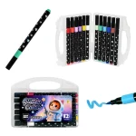 Глитер маркери Glitter Color – 12 цвята в ПВЦ кутия