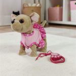 Ходещо плюшено куче Чихуахуа с повод