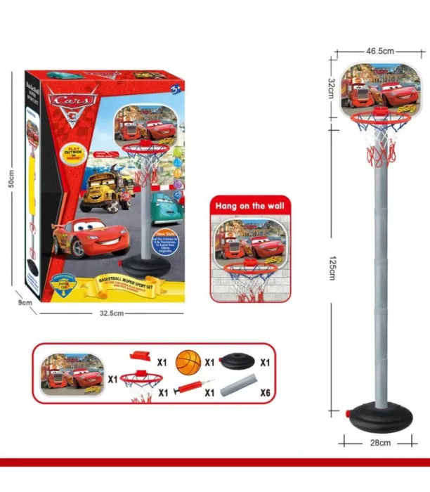 Детски баскетболен комплект Cars Маккуин