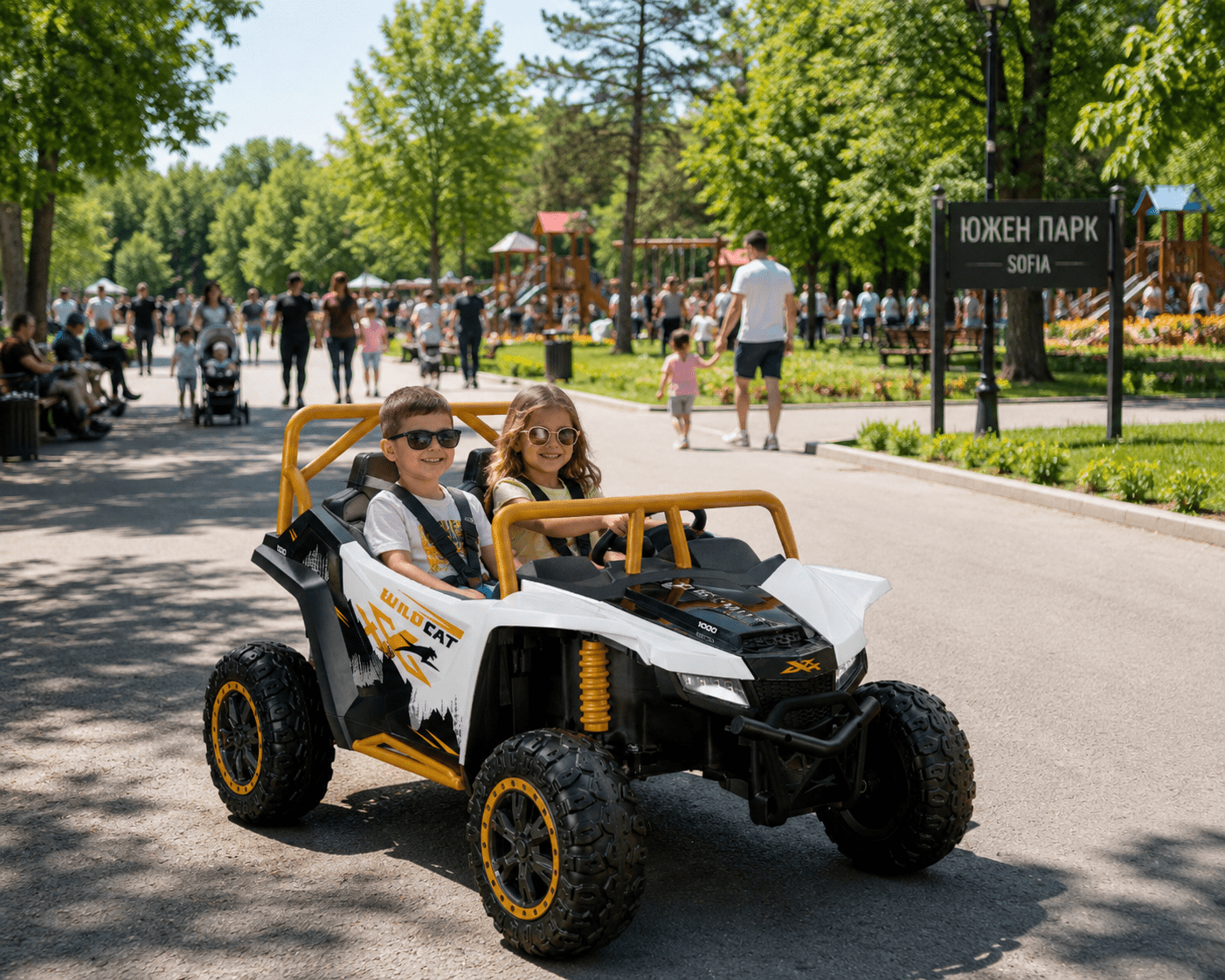 Детска Formula кола с акумулатор 12V Детска Formula кола с акумулатор 12V – спортно изживяване за малки шампиони Търсите впечатляващ подарък, който ще накара детето ви да се почувства като истински състезател? Тази модерна Детска Formula кола с акумулатор 12V е създадена за малки любители на бързите скорости, спортните коли и игрите навън. Още с първото каране децата се влюбват в ефектния Formula дизайн, ниската спортна визия и красивите LED светлини. Тази страхотна акумулаторна Formula кола за деца е прекрасна детска играчка за рожден ден, Коледа, Великден или специална изненада за 3, 4, 5 и 6-годишно дете. Подходяща е както за момчета, така и за момичета, които мечтаят за собствена спортна кола. Налични цветове: червен жълт син бял Защо родителите избират тази акумулаторна кола за деца? Все повече родители търсят къде да купя детска акумулаторна кола, която да бъде модерна, стабилна и наистина впечатляваща. Този модел комбинира красив дизайн, комфорт и забавление в едно. Причини да купите: Мощна батерия 12V Спортен Formula дизайн Атрактивни LED светлини Удобна и стабилна конструкция Подходяща за игри навън Широки колела за стабилност Любима играчка за активни деца 👇 Добавете в количката и подарете усмивки, движение и истинско състезателно настроение. Състезателна кола с акумулаторна батерия – ползи за детето Тази детска Formula кола с акумулатор 12V помага на детето: да развива координация да играе активно навън да изгражда увереност да развива въображение да прекарва повече време в движение Играчките не правят децата ни по-послушни, но им дават свобода да бъдат щастливи, активни и да създават свои приключения. Подходящ подарък за: подарък за 3-годишно дете подарък за 4-годишно дете подарък за 5-годишно дете подарък за момче подарък за момиче рожден ден Коледа изненада за дете Технически характеристики Модел: Formula Kart 080666 Батерия: 12V Максимално допустимо тегло: 30 кг Материал: пластмаса Размери: 80 x 57 x 57 см Цветове: червен, жълт, син, бял Подходяща за деца над 3 години Използва се под наблюдение на възрастен Отзиви от доволни клиенти ★★★★★ Петър Иванов, гр. Варна „Страхотна детска Formula кола с акумулатор. Детето ми е впечатлено и я кара всеки ден.“ ★★★★★ Мария Георгиева, гр. София „Много красива акумулаторна кола за деца. Светлините вечер изглеждат уникално.“ ★★★★★ Ивелина Петрова, с. Труд „Търсихме подарък за 4-годишно дете и това беше най-добрият избор.“ Често задавани въпроси Подходяща ли е за двор и парк? Да, моделът е идеален за игри навън. За каква възраст е подходяща? Подходяща е за деца над 3 години. Какво е максималното натоварване? До 30 кг. Защо да поръчате от Онлайн магазин Мама&Бебе? Онлайн магазин Мама&Бебе предлага богато разнообразие от детски акумулаторни коли, играчки и подаръци за момчета и момичета. Последвайте и нашата Facebook страница Мама&Бебе 📞 Поръчки и информация: 0896944003 📦 Повече за условията на доставка с Еконт: Econt Ако търсите къде да купя детска Formula кола с акумулатор 12V, която да впечатли всяко дете още от първия поглед, този модел е страхотен избор. Все повече родители избират акумулаторни коли за деца, защото те комбинират движение, забавление и активна игра навън. Това е идеален подарък за рожден ден, Коледа или специална изненада за малък любител на спортните автомобили. Тази модерна Детска Formula кола с акумулатор 12V е истински малък болид за деца, създаден за незабравими състезателни приключения. Спортният дизайн, ниската конструкция и ефектните светлини карат всяко дете да се почувства като истински Formula пилот. Ако търсите детски болид с акумулаторна батерия, който да впечатлява още от пръв поглед, този модел е страхотен избор за рожден ден, Коледа или специална изненада. Все повече родители избират подобни акумулаторни Formula коли и състезателни болиди за деца, защото съчетават активна игра, движение и истинско забавление навън.