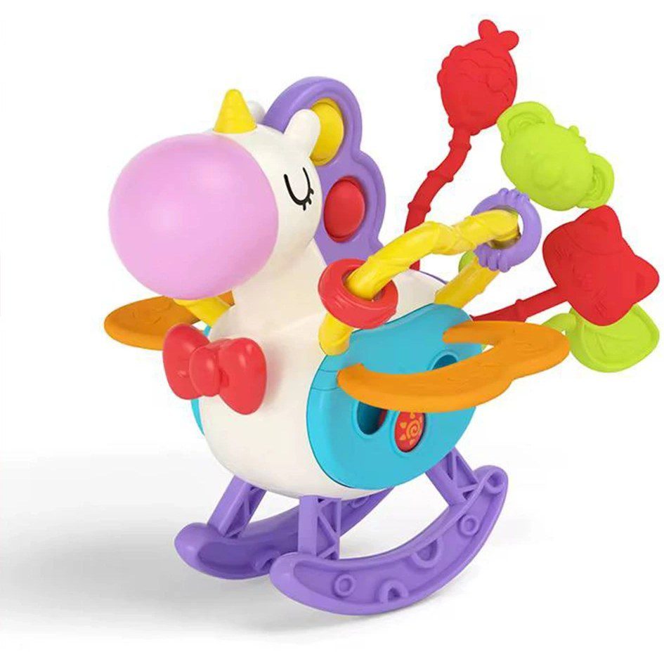 Сензорна играчка Еднорог 6 в 1 за бебе Montessori - Image 2