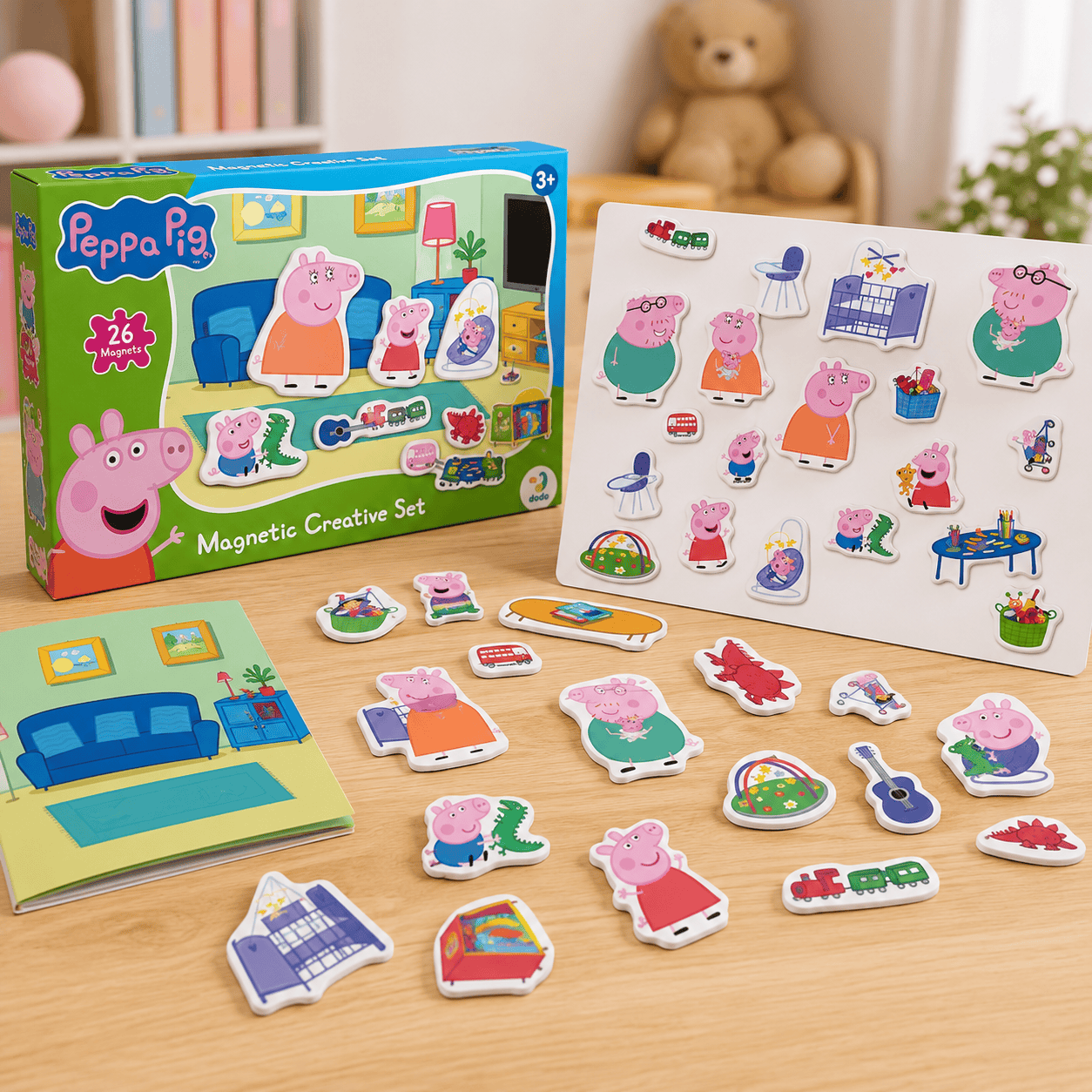 Peppa Pig Магнитна дъска с 26 магнитни елемента Dodo - Image 2