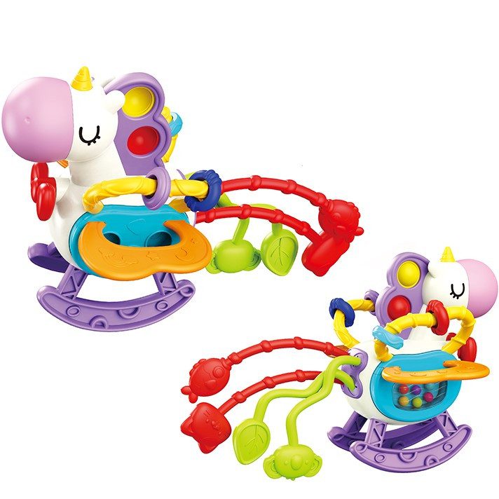Сензорна играчка Еднорог 6 в 1 за бебе Montessori - Image 3
