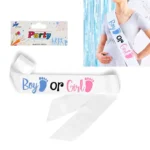 Парти лента Boy or Girl с брокат за Gender Reveal
