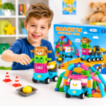 Магнитен конструктор Animal Car с влак – 78 части