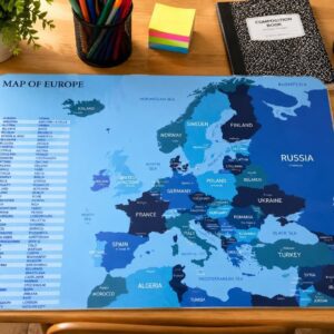 Детска подложка за бюро и рисуване – Карта на Европа