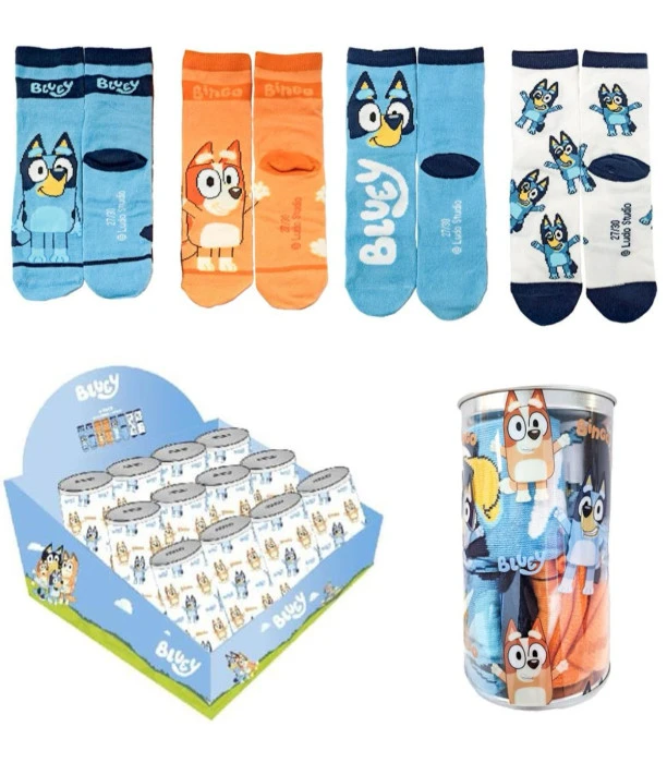 Детски чорапи Bluey и Bingo 23–30 – 4 чифта Cerda - Image 2