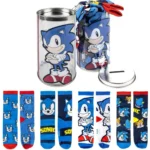 Детски чорапи Sonic 27–38 – 4 чифта в буркан Cerda
