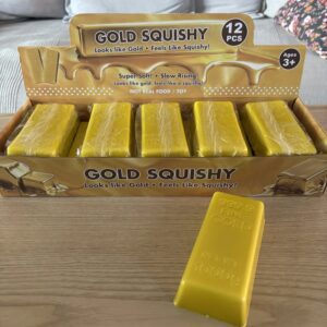 Златно кюлче Скуиши Gold Squishy – антистрес играчка