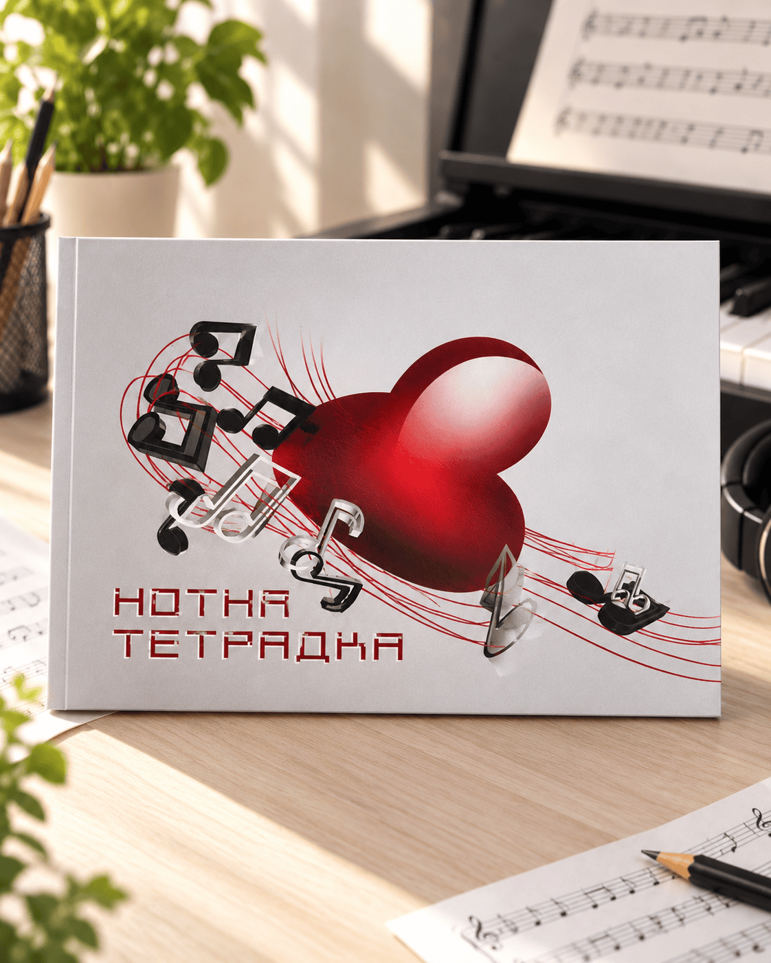Нотна тетрадка A5 20 листа Мултипринт за училище Нотна тетрадка A5 20 листа е практична ученическа тетрадка, предназначена за часовете по музика, записване на ноти, музикални упражнения и работа в училище или музикална школа. Компактният формат A5 я прави удобна за ученическата раница, а 20-те листа осигуряват достатъчно пространство за упражнения през учебния процес. Корицата е с красив музикален дизайн – червено сърце, ноти и петолиния, които веднага подсказват предназначението на тетрадката. Това я прави не само практична, но и приятна ученическа принадлежност за дете, което изучава музика. Нотната тетрадка Мултипринт е подходяща за ученици, музикални школи, индивидуални уроци по пиано, китара, цигулка и други инструменти, както и за деца, които правят първите си стъпки в света на нотите. Тетрадка по музика A5 за училище и музикална школа Когато детето започва да изучава музика, правилната тетрадка улеснява записването на упражнения, ноти и домашни задачи. Тетрадката с петолиния A5 е удобна за работа както в училище, така и у дома. Размерът A5 е приблизително 14,8 × 21 см, което позволява тетрадката лесно да се прибира в раница или папка, без да заема излишно място. Офсетовата хартия е подходяща за писане с молив и стандартни химикалки, което я прави практична за ежедневна ученическа употреба. Защо да изберете нотна тетрадка 20 листа Това е от онези ученически принадлежности, които са семпли, но незаменими, когато детето има часове по музика. Основни предимства: 20 листа; стандартен и удобен формат A5; предназначена за записване на ноти; подходяща за часовете по музика; удобна за музикална школа; подходяща за домашни упражнения; компактна за ученическа раница; офсетова хартия; тематична музикална корица; практичен избор за началото и през цялата учебна година. Ако подготвяте списъка с ученически пособия, нотната тетрадка A5 20 листа е малък, но важен детайл, който е добре да бъде готов още преди първия час по музика. Ползи за детето от използването на нотна тетрадка Работата с нотна тетрадка помага на детето постепенно да свикне с начина, по който музиката се записва и организира. Редовното използване може да подпомогне: разпознаването на музикални символи; ориентацията върху петолинието; упражненията по нотопис; концентрацията; фината моторика при писане; подреденото водене на учебния материал; самостоятелната работа вкъщи. Ученическите принадлежности не заменят желанието за учене, но когато са удобни и добре подбрани, правят ежедневната работа на детето по-подредена и приятна. Нотна тетрадка за деца, които обичат музиката Нотна тетрадка за училище е подходяща не само за задължителните часове по музика. Тя може да бъде използвана и от деца, които посещават музикална школа или изучават инструмент. Подходяща е за: ученици; музикални школи; уроци по пиано; уроци по китара; уроци по цигулка; упражнения по солфеж; записване на музикални задачи; подготовка за училище. За училища, музикални школи, занимални и организации предлагаме поръчки на количества и издаваме фактури. Технически характеристики на нотна тетрадка Мултипринт Продукт: нотна тетрадка Формат: A5 Размер: приблизително 14,8 × 21 см Брой листа: 20 Хартия: офсетова Предназначение: музика и нотопис Корицa: музикален тематичен дизайн Марка: Мултипринт Код: 10034 Материал: хартия Подходяща за: ученици и деца, изучаващи музика Възраст: училищна възраст според учебната програма и потребностите на детето Къде да купя нотна тетрадка за училище Търсите къде да купя нотна тетрадка A5, тетрадка по музика за ученик или нотна тетрадка 20 листа онлайн? В Онлайн магазин Мама&Бебе можете лесно да поръчате ученически принадлежности и пособия за новата учебна година. Онлайн магазин Мама&Бебе предлага разнообразие от детски играчки, ученически принадлежности, творчески комплекти и подаръци за рожден ден, Коледа, празници и специални поводи. Магазинът работи близо 10 години и се стреми да предлага практични продукти за деца и родители. Поръчайте лесно от: https://shopmamabebe.eu/ Facebook: https://www.facebook.com/mamaandbabystore Телефон за въпроси и количества: 0896944003 При поръчки за училища, музикални школи, детски центрове и организации издаваме фактури. Добавете нотна тетрадка A5 20 листа към ученическите пособия още сега и бъдете готови за следващия час по музика. Отзиви от клиенти ★★★★★ Мария, Пловдив – дете на 8 години „Удобна нотна тетрадка A5 20 листа за часовете по музика. Размерът е подходящ за раницата и детето лесно я носи всеки ден.“ ★★★★★ Десислава, София – дете на 9 години „Търсех тетрадка по музика за училище и този вариант ни допадна. Семпла, практична и с хубава музикална корица.“ ★★★★★ Николета, Асеновград – дете на 7 години „Поръчахме нотна тетрадка Мултипринт за училище. Подходяща е за упражненията по музика и форматът е много удобен.“ Често задавани въпроси за нотната тетрадка Колко листа има тетрадката? Тетрадката съдържа 20 листа. Какъв формат е? Форматът е A5, приблизително 14,8 × 21 см. За какво се използва? Предназначена е за нотопис, часове по музика, солфеж и упражнения в музикална школа. Подходяща ли е за училище? Да. Нотната тетрадка A5 е практичен избор за ученици, които имат часове по музика. Може ли да се поръча количество? Да. За училища, школи и организации могат да се правят поръчки на количества и издаваме фактури. Благодарим Ви, че избирате Онлайн магазин Мама&Бебе. Очакваме Вашите поръчки и сме тук, за да Ви помогнем с избора на ученически принадлежности, детски играчки и подаръци за всеки повод.