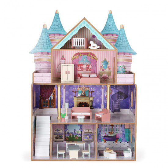 Дървена къща за кукли Замък The Castle 90 см с 18 аксесоара - Image 4
