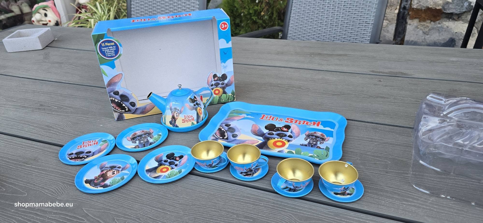 Детски алуминиев чаен сервиз Stitch 15 части - Image 2