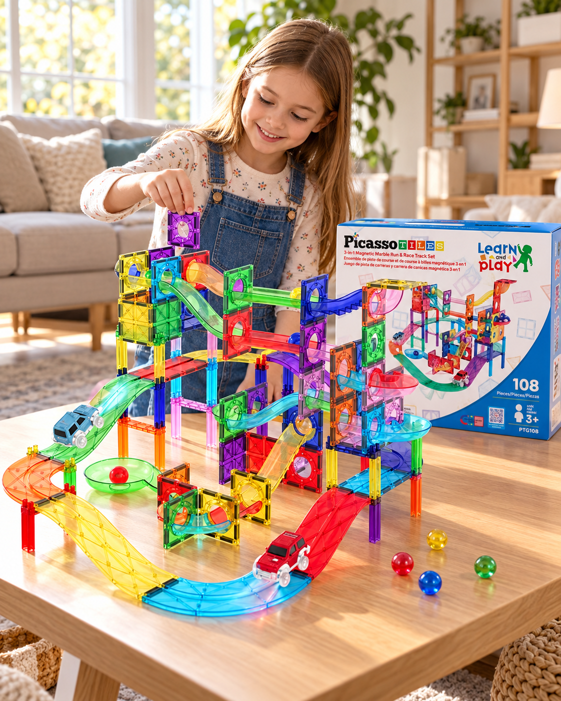 Picasso Tiles, Picasso магнитен конструктор, Picasso Toys, PicassoTiles 108 части, PicassoTiles 108 pcs, PicassoTiles магнитни плочки, магнитен конструктор с писта, магнитен конструктор с топчета, конструктор с писта за топчета, конструктор със състезателно трасе, магнитна писта за колички, състезателна писта с магнитни части, магнитен конструктор с LED колички, конструктор с две колички, конструктор с 4 топчета, магнитни плочки за строене, цветни магнитни плочки, магнитни блокчета за деца, голям магнитен конструктор, детски магнитен конструктор, образователен конструктор за деца, STEM магнитен конструктор, STEAM играчки, играчка за логическо мислене, играчка за пространствено мислене, конструктор за фина моторика, конструктор за въображение, творчески конструктор за деца, магнитна играчка за строене, играчка за конструиране, конструктор за момче, конструктор за момиче, подарък за дете на 3 години, подарък за дете на 4 години, подарък за дете на 5 години, подарък за дете на 6 години, подарък за дете на 7 години, подарък за дете на 8 години, подарък за рожден ден, образователен подарък за дете, коледни подаръци за деца, коледен подарък за момче, коледен подарък за момиче, детски конструктори онлайн, магнитни конструктори онлайн, образователни играчки онлайн, PicassoTiles Magnetic Tiles, PicassoTiles Marble Run, PicassoTiles Race Track, PicassoTiles 108 Piece Set, PTG108 Magnetic Marble Run, Magnetic Marble Run, Magnetic Race Track, Magnetic Tiles Race Track, Magnetic Building Blocks, Magnetic Construction Set, STEM Toys for Kids, Kids Marble Run Set, Marble Run Building Set, Race Track Building Toy, Magnetic Track with Cars, LED Race Cars Toy, Creative Building Toys, Educational Magnetic Toys