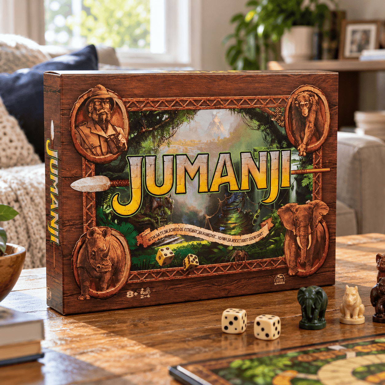 Spin Master Jumanji Настолна игра Джуманджи с приключения Настолна игра Jumanji (Джуманджи) от Spin Master е вълнуваща семейна приключенска игра, която пренася участниците в опасния свят на джунглата! Очакват ви загадки, неочаквани предизвикателства, изпитания с време и незабравими моменти, в които всяко решение има значение. Тази настолна игра Jumanji е вдъхновена от познатия приключенски свят на Джуманджи и предлага увлекателно забавление за деца над 8 години, тийнейджъри и възрастни. Състезавайте се към сърцето на джунглата, решавайте гатанки с помощта на специалния червен декодер и се опитайте да запазите своите жетони на живота. Но има една важна уловка: ако дори един играч загуби всичките си жетони на живота, всички участници губят играта! Прекрасна идея за коледен подарък, подарък за рожден ден, имен ден или семейна изненада, която събира близките около масата за истинско приключение. Защо да изберете настолна игра Jumanji от Spin Master? „Не започвай, освен ако нямаш намерение да завършиш!“ Това предупреждение е началото на приключение, в което никой не знае какво го очаква на следващия ход. Играта Джуманджи съчетава надпревара, загадки и сътрудничество. Всеки участник се стреми да достигне първи до центъра на джунглата, но оцеляването на всички е също толкова важно. Предимства на приключенската настолна игра Джуманджи Вълнуваща мисия през джунглата – всяко преместване може да доведе до ново изпитание. Загадки с червен декодер – специален елемент, който прави разгадаването още по-интересно. Предизвикателства с време – изискват бързи реакции и концентрация. Жетони на живота – добавят напрежение и правят всяко решение важно. Състезателен елемент – играчите се стремят да стигнат първи до финала. Сътрудничество – всички трябва да внимават, защото загубата на един участник означава загуба за всички. Семейно забавление – повод да прекарате време заедно без екрани. Изберете Jumanji и превърнете обикновената семейна вечер в приключение! Как се играе настолната игра Джуманджи? Целта е да преминете през опасностите на джунглата, да преодолеете предизвикателствата и да достигнете до центъра на игралното поле. Основни моменти от играта: Участниците започват своето приключение в джунглата. При всеки ход се появяват загадки и различни изпитания. С помощта на червения декодер играчите разгадават скрити послания. Изпълняват предизвикателства, включително такива с ограничено време. Стараят се да запазят своите жетони на живота. Първият достигнал центъра на джунглата и извикал „JUMANJI!“ печели, ако играчите са успели да оцелеят. Внимание! Ако някой изгуби всички свои жетони на живота, приключението завършва със загуба за всички. Именно тази комбинация от конкуренция и обща отговорност отличава семейната настолна игра Jumanji от обикновените състезателни игри. Какви умения развива приключенската игра Jumanji? Настолната игра Джуманджи предлага забавление, което може да насърчи важни умения при децата. Логическо мислене – участниците търсят решения на загадки и изпитания. Концентрация – следят развитието на играта и действията на останалите. Бързо вземане на решения – някои предизвикателства изискват реакция в ограничено време. Работа в екип – играчите трябва да се съобразяват с общата цел за оцеляване. Комуникативни умения – обсъждат решения, разказват истории и взаимодействат. Търпение и самоконтрол – учат се да изчакват реда си и да приемат резултата от играта. Въображение – загадъчната атмосфера на джунглата насърчава творческото мислене. Играчките не правят децата ни по-послушни, но им дават пространство да бъдат себе си, да общуват, да опитват и да се развиват. А най-хубавото при една семейна настолна игра е, че родителите също стават част от преживяването. Jumanji настолна игра – коледен подарък за деца над 8 години Представете си коледната вечер: семейството се събира около масата, отваря кутията на Jumanji и се отправя към непознатата джунгла. Никой не знае какво ще донесе следващият ход. Ще решите ли загадката? Ще успеете ли да преминете изпитанието? Ще запазите ли всички жетони на живота? Spin Master Jumanji е прекрасна идея за: Коледен подарък за 8-годишно дете, което обича настолни игри. Подарък за 9-годишно дете, което харесва загадки и приключения. Подарък за 10-годишно дете, което обича предизвикателства. Подарък за момче или момиче над 8 години. Подарък за тийнейджър, който харесва приключенски истории. Семеен коледен подарък, който всички могат да споделят. Изненада за рожден ден, имен ден, Никулден или празнична семейна вечер. За разлика от подарък, който се използва самостоятелно, настолната игра Jumanji създава повод за разговори, смях и общи спомени. Подарете приключение, което започва още с отварянето на кутията! Семейна настолна игра с гатанки и предизвикателства В ежедневието, изпълнено с телефони, телевизия и дигитални занимания, настолните игри предлагат възможност за истинско общуване. Играта Jumanji от Spin Master е подходяща за семейни вечери, игри с приятели, почивни дни и празнични събирания. Децата могат да участват заедно с по-големи братя и сестри, родители или приятели. Загадките, разказването на истории и състезателният елемент създават разнообразие във всяка игрова сесия. Това я прави чудесен избор и за организирани занимания с ученици, когато има подходящи условия и наблюдение. Технически характеристики на Spin Master Jumanji Марка: Spin Master Име: Jumanji / Джуманджи Вид: Приключенска настолна игра Модел: 6067986 Номенклатурен номер: 1010979 Баркод: 778988494950 Препоръчителна възраст: Над 8 години Подходяща за: Момчета и момичета Размери на артикула: 5,4 × 38,6 × 27,6 см Тегло на артикула: 0,99 кг Основни игрови елементи: Червен декодер, загадки, предизвикателства и жетони на живота Защо да купите настолна игра Jumanji от Онлайн магазин Мама&Бебе? Онлайн магазин Мама&Бебе предлага богато разнообразие от детски играчки, дървени образователни комплекти, семейни настолни игри и подаръци за Коледа, рожден ден и всякакви специални поводи. При нас можете да откриете интересни предложения за момчета и момичета, които обичат игрите, приключенията и заниманията с приятели. Предлагаме: Удобно онлайн пазаруване. Доставка с Еконт. Съдействие при избора на подарък. Възможност за поръчки за училища, детски градини и образователни центрове. Издаване на фактури. Възможност за лично предаване в гр. Раковски след предварителна уговорка и потвърждение на наличността. Поръчайте лесно и бързо от shopmamabebe.eu – мястото, където всяка играчка носи усмивка! Често задавани въпроси за настолна игра Jumanji За каква възраст е подходяща играта Джуманджи? Производителят посочва препоръчителна възраст над 8 години. Каква е целта на настолната игра Jumanji? Играчите трябва да достигнат до центъра на джунглата, да решават загадки и да запазят жетоните на живота си. Първият, който достигне финала и извика „JUMANJI!“, може да спечели. Какво представлява червеният декодер? Това е специален елемент, който се използва за разгадаване на скрити послания и загадки по време на играта. Може ли всички играчи да загубят? Да. Ако някой участник загуби всичките си жетони на живота, всички играчи губят. Подходяща ли е Jumanji за коледен подарък? Да. Особено за деца над 8 години и семейства, които харесват приключенски настолни игри, загадки и съвместни занимания. Може ли да се поръча за училище или образователен център? Да. Онлайн магазин Мама&Бебе приема запитвания и поръчки за образователни организации и издава фактури. Готови ли сте да влезете в джунглата? Настолна игра Jumanji от Spin Master не е просто поредната игра за свободното време. Тя е приключение, в което има загадки, изпитания, неочаквани обрати и споделени емоции. Не започвайте, освен ако нямате намерение да завършите! Изберете Jumanji Джуманджи за следващия семеен игрови следобед или за специален коледен подарък. Поръчайте от Онлайн магазин Мама&Бебе или се свържете с нас на 0896944003. Последвайте Мама&Бебе във Facebook, за да откривате нови детски играчки, настолни игри и подаръци за всеки повод. За доставка с Еконт можете да научите повече на econt.com. Благодарим Ви, че избрахте Онлайн магазин Мама&Бебе! Вашето доверие е важно за нас и се радваме да бъдем част от специалните моменти на Вашето семейство. Jumanji (Джуманджи) – от филмовото приключение до настолната игра Jumanji (Джуманджи) е познато име на любителите на приключенските филми и вълнуващите истории. Филмът „Джуманджи“ от 1995 г. разказва за мистериозна настолна игра, която превръща обикновеното забавление в невероятно приключение, изпълнено с опасности и изненади. С настолна игра Jumanji от Spin Master можете да внесете част от тази приключенска атмосфера в собствения си дом. Решавайте загадки, преминавайте през предизвикателства и се опитайте да достигнете центъра на джунглата! Любопитно ви е откъде започва историята на Джуманджи? Прочетете повече за филма „Джуманджи“, неговата история и връзката с настолната игра в Уикипедия. А когато сте готови за собствено приключение, съберете семейството и започнете играта Jumanji! Очакваме Вашите поръчки и сме тук, за да Ви помогнем с всичко необходимо!