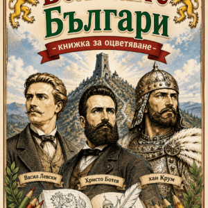 Книжка за оцветяване Великите българи с 40+ стикера