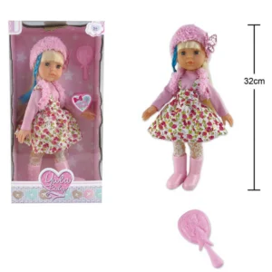 Кукла Yala Baby 32 см с дълга коса и четка