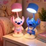 Детска LED лампа Стич и Ейнджъл 30 см с USB